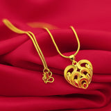 24k Gold Heart Pendant NC573 nz