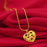 24k Gold Heart Pendant NC573 nz