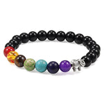 7 Chakra Black Stone Bracelet nz