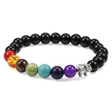 7 Chakra Black Stone Bracelet nz