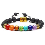 7 Chakra Bracelet genuine stones Golden nz
