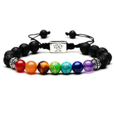 7 Chakra Bracelet genuine stones Silver nz