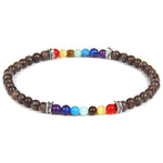 7 Chakra Bracelet With Natural Pearls Madeira / 17 cm nz