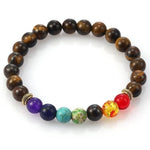 7 Chakra natural stones Bracelet Dark tiger’s eye nz