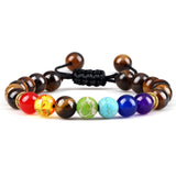 7 Chakra Tiger Eye Shamballa Bracelet nz