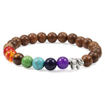 7 Chakra Wooden Bracelet nz