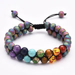 7 Chakras Adjustable Bracelet Colourful nz