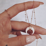 925 silver crescent necklace Gold nz