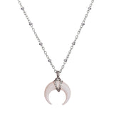 925 silver crescent necklace nz