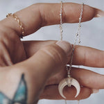 925 silver crescent necklace nz