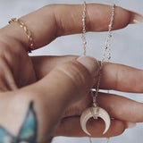 925 silver crescent necklace nz