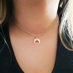 925 silver crescent necklace nz