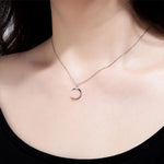 925 Silver moon necklace nz