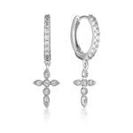 925 Sterling Silver Cross Earrings nz