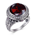 925 sterling silver garnet ring nz