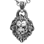 925 Sterling Silver Lion Pendant 50cm nz
