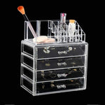 Acrylic makeup organiser with drawers 4 boxes nz