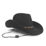 Adjustable Felt Hat Black nz
