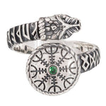 Aegishjalmur Ring With Runic Serpent nz