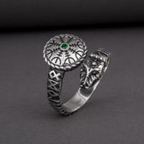 Aegishjalmur Ring With Runic Serpent nz