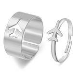 Airplane friendship ring Silver nz