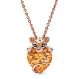 Amber lion heart necklace nz