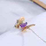 Amethyst Butterfly Bracelet nz
