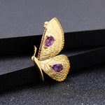 Amethyst butterfly gold necklace nz