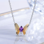 Amethyst butterfly necklace nz