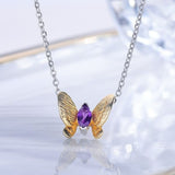 Amethyst butterfly necklace nz