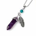 Amethyst feather necklace nz