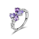 Amethyst flower ring 55 mm nz
