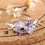 Amethyst flower ring nz
