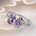 Amethyst flower ring nz