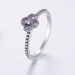 Amethyst flower silver ring nz