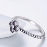 Amethyst flower silver ring nz