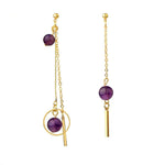 Amethyst gold earrings nz