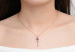 Amethyst key necklace nz