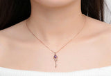 Amethyst key necklace nz