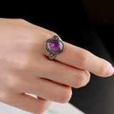 Amethyst ring violet tones nz