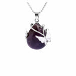 Amethyst small butterfly necklace nz