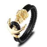 Anchor and Skull bracelet Gold nz