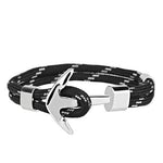 Anchor bracelet black rope nz