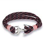Anchor bracelet Paracord Rope Black and red nz
