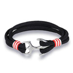 Anchor bracelet Paracord Rope Black nz