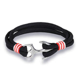 Anchor bracelet Paracord Rope Black nz