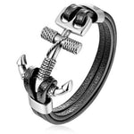 Anchor bracelet stainless steel Black nz