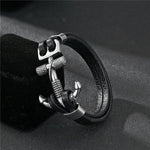 Anchor bracelet stainless steel Black nz