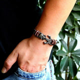 Anchor leather bracelet nz