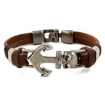 Anchor leather bracelet nz
